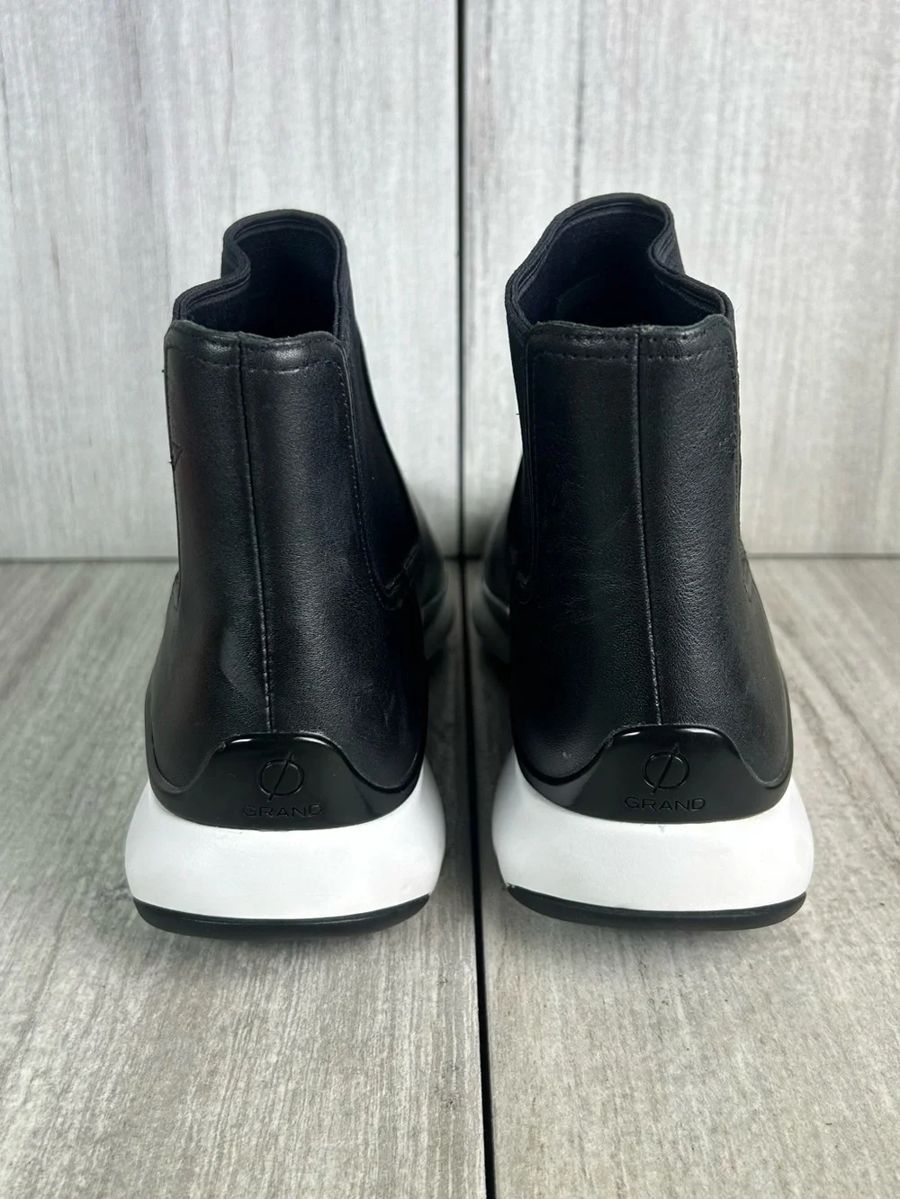 Cole Haan 3.ZeroGrand Chelsea Sneaker Boot Black Leather Slip-On Womens Size 8 B